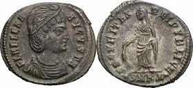 Helena, mother of Constantine I. AE 21mm, Cyzicus mint, 326-327. D/ Bust right, diademed, draped. R/ Securitas standing left, holding branch downwards...