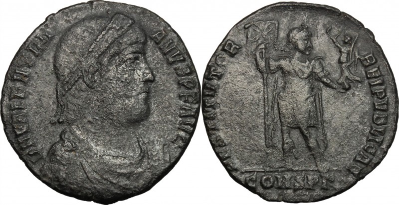 Valentinian I (364-375). AE Follis, Constantinople mint, 364-365. D/ Bust right,...