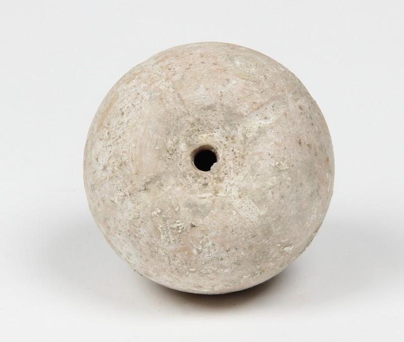 Terracotta Pomegranate.
 Spherical body, hollow, with four lines on the top. Tr...