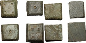 Lot of 4 AE coin weights.
 Late Antiquity, 5th-7th century.