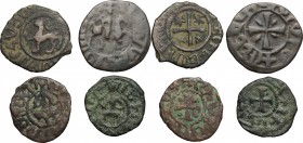 Armenia. Levon II (1270-1289). Lot of 4 AE crusaders coins. AE. V:VF.
