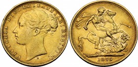 Australia. Victoria (1837-1901). AV Sovereign 1875, Sidney mint. Fr. 15. AV. g. 7.94 mm. 22.00 VF.