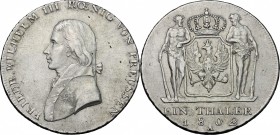 Germany. Prussia. Friedrich Wilhelm III (1797-1840). AR Taler, Berlin mint, 1802. KM 368. AR. g. 22.05 mm. 36.00 Good VF.