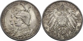 Germany. Prussia. Wilhelm II (1888-1918). AR 2 Mark, Berlin mint, 1901. KM 525. AR. g. 11.13 mm. 28.00 Toned. Good VF. For the 200th anniversary of th...