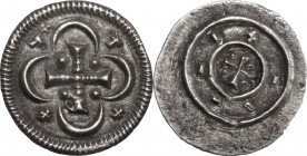 Hungary. Stephan II (1116-1131). AR Denar, 1116-1131. Unger 39. AR. g. 0.38 mm. 12.00 About EF.