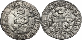Italy. Napoli. Roberto d'Angiò (1309-1343). AR Gigliato. MIR 28. P.R. 2. AR. g. 3.95 mm. 27.00 EF.