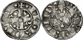 Italy. Roma. Gregorio XI (1370-1378), Pierre Roger de Beaufort. AR Bolognino. CNI 41. M 8var. AR. g. 1.11 mm. 19.00 Toned. VF.