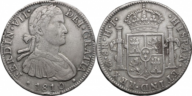 Mexico. Fernando VII (1808-1833). AR 8 Reales, 1810 HJ. Peirò 1196. AR. g. 26.83...