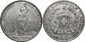 Switzerland. AR 5 Francs, Zürich mint, 1872. HMZ 1343i. AR. g. 24.95 mm. 37.00 Inc. Fritz Landry. About EF. Commemorating the Federal Shooting Fest (E...