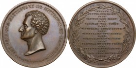 Austria. Anton Friedrich Graf Mittrowsky von Mittrowitz und Nemischl (1770-1842). AE Medal, 1841. D/ Head left. R/ Curriculum vitae in laurel wreath. ...