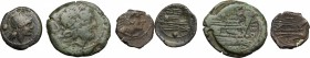 Roman Republic. Multiple lot of 3 unclassified AE coins. AE. AboutVF:VF.