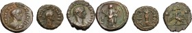 Roman Empire. Lot of 3 unclassified AE Tetradrachms, Alexandria mint; including: Philip I, Aurelian, Carus. AE. Good VF.