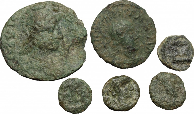 Barbaric and Migration Period. Lot of 6 unclassified AE Denominations, c. 5th ce...