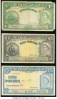 Bahamas Bahamas Government 4 Shillings; 1; 5 Pounds 1936 (ND 1963) Pick 13d; 15d; 16d Very Good or Better. The 5 Pound note has some graffiti and a ba...