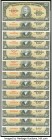 Cuba Banco Nacional de Cuba 20 Pesos 1958 Pick 80b, Thirteen Examples Crisp Uncirculated or Better. 

HID09801242017