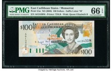 East Caribbean States Central Bank, Montserrat 100 Dollars ND (2000) Pick 41m PMG Gem Uncirculated 66 EPQ. 

HID09801242017