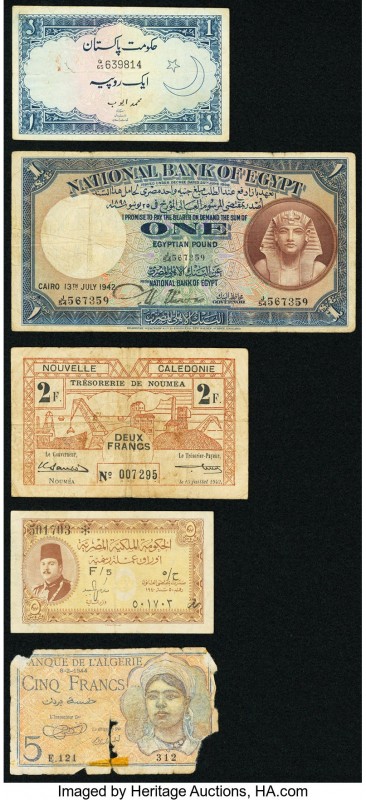 A Circulated World Assortment Including Examples from Algeria, Egypt, and Morocc...