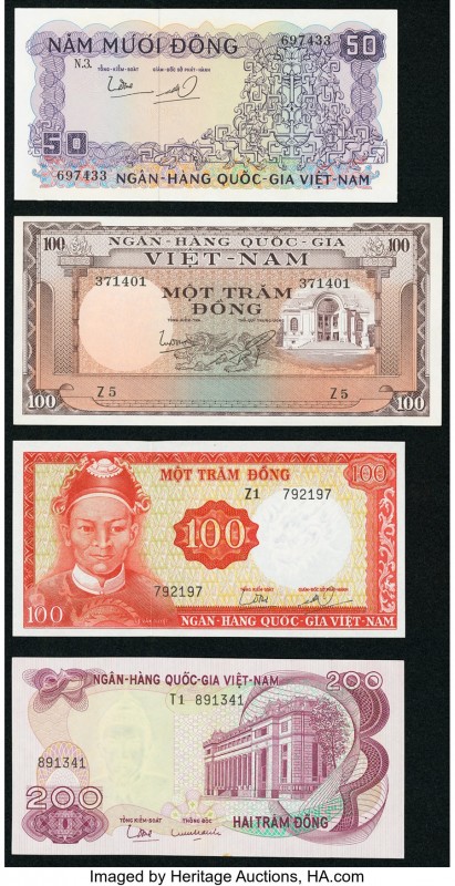 South Vietnam National Bank of Viet Nam 50; 100; 100 Dong ND (1966) Pick 17a; 18...