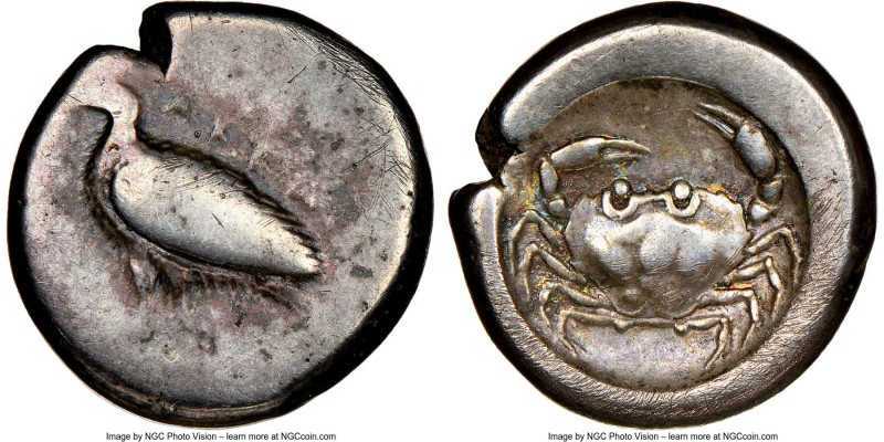 SICILY. Acragas. Ca. 500-470 BC. AR didrachm (18mm, 8.57 gm, 4h). NGC Fine 4/5 -...