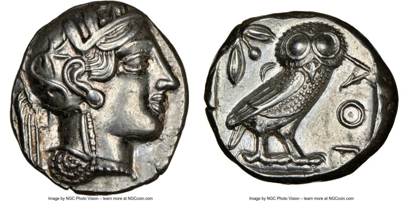ATTICA. Athens. Ca. 440-404 BC. AR tetradrachm (23mm, 17.17 gm, 8h). NGC Choice ...