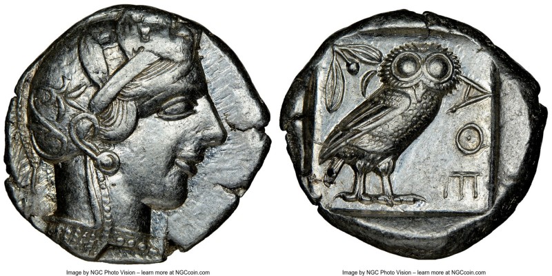 ATTICA. Athens. Ca. 440-404 BC. AR tetradrachm (25mm, 17.23 gm, 7h). NGC Choice ...