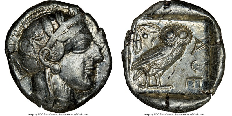 ATTICA. Athens. Ca. 440-404 BC. AR tetradrachm (26mm, 17.18 gm, 1h). NGC Choice ...