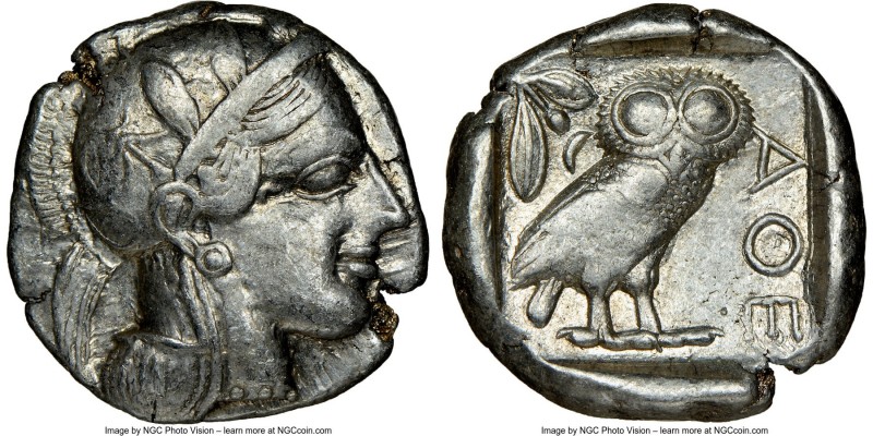 ATTICA. Athens. Ca. 440-404 BC. AR tetradrachm (25mm, 17.13 gm, 3h). NGC VF 3/5 ...