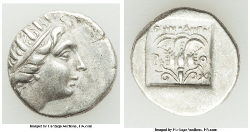 CARIAN ISLANDS. Rhodes. Ca. early 2nd century BC. AR drachm (15mm, 2.72 gm, 11h)...