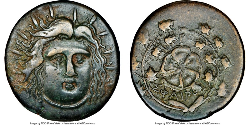 CARIAN ISLANDS. Rhodes. Ca. 1st century AD. AE (36mm, 24.84 gm, 12h). NGC Choice...