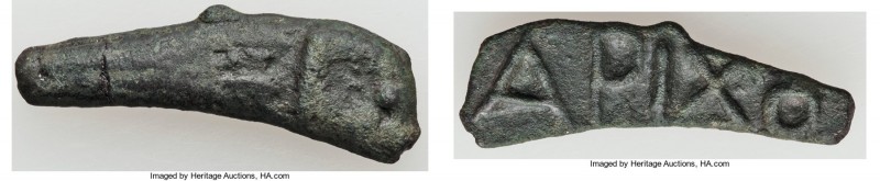 ANCIENT LOTS. Greek. Scythia. Olbia. Ca. 437-410 BC. Lot of two (2) cast AE. VF....