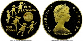 Elizabeth II gold Proof "Year of the Child" 100 Dollars 1979 PR66 Ultra Cameo NGC, Royal Canadian mint, KM126. AGW 0.5002 oz. 

HID09801242017