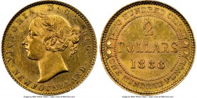 Newfoundland. Victoria gold 2 Dollars 1888 MS61 NGC, London mint, KM5. Last year of type. 

HID09801242017