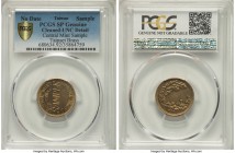 Taiwan. Republic brass Specimen Central Mint Sample ND UNC Details (Cleaned) PCGS, KM-X1150. CENTRAL MINT / OF CHINA / SAMPLE / TAIPAI TAIWAN / wreath...
