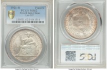 French Colony Piastre 1921-H MS62 PCGS, Heaton mint, KM5a.3., Lec-297. Two year type. 

HID09801242017