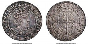 Henry VIII (1509-1547) Groat (4 Pence) ND (1526-1544) AU50 PCGS, Tower mint, Lis mm, Second coinage, S-2337E. Steel gray gunmetal toning, well centere...