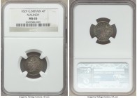 George IV 4 Pence 1829 MS65 NGC, KM686, S-3817. Maundy 4 Pence toned in gun-metal shade with exceptional strike. 

HID09801242017