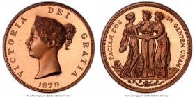 Victoria copper Proof Piefort INA Retro Issue "Three Graces" Crown 1879-Dated PR66 Red Deep Cameo PCGS, KM-X81b.

HID09801242017