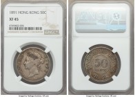 British Colony. Victoria 50 Cents 1891 XF45 NGC, KM9.1. Gold and gray toning. 

HID09801242017