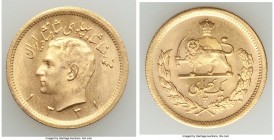Muhammad Reza Pahlavi gold Pahlavi SH 1331 (1952) UNC, KM1162. 22.2mm. 8.14gm. AGW 0.2354 oz. 

HID09801242017