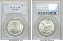 Free State 1/2 Crown 1931 AU58 PCGS, KM8, Untoned white with lots of luster. 

HID09801242017