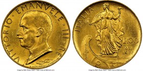 Vittorio Emanuele III gold 100 Lire Anno IX (1931)-R MS63 NGC, Rome mint, KM72.

HID09801242017