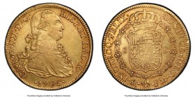 Charles IV gold 8 Escudos 1796 Mo-FM XF45 PCGS, Mexico City mint, KM159. AGW 0.7615 oz. 

HID09801242017