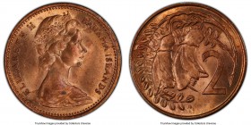 Elizabeth II Mint Error - Bahamas Mule 2 Cents ND (1967) MS64 Red PCGS, KM33. Mule of New Zealand 2 Cents (Reverse) ND (1967), KM33 with Bahamas 5 Cen...