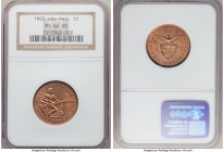 USA Administration Pair of Certified Centavos 1905 NGC, 1) Centavo - MS64 Red, KM163 2) Centavo - MS64 Brown, KM163 Sold as is, no returns. 

HID09801...