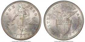 USA Administration Peso 1907-S MS62 PCGS, San Francisco mint, KM172.

HID09801242017