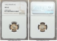 British Colony Pair of Certified Assorted 5 Cents NGC, 1) Edward VII 5 Cents 1902 - MS62, KM20 2) Victoria 5 Cents 1899 - MS63, KM20 Sold as is, no re...
