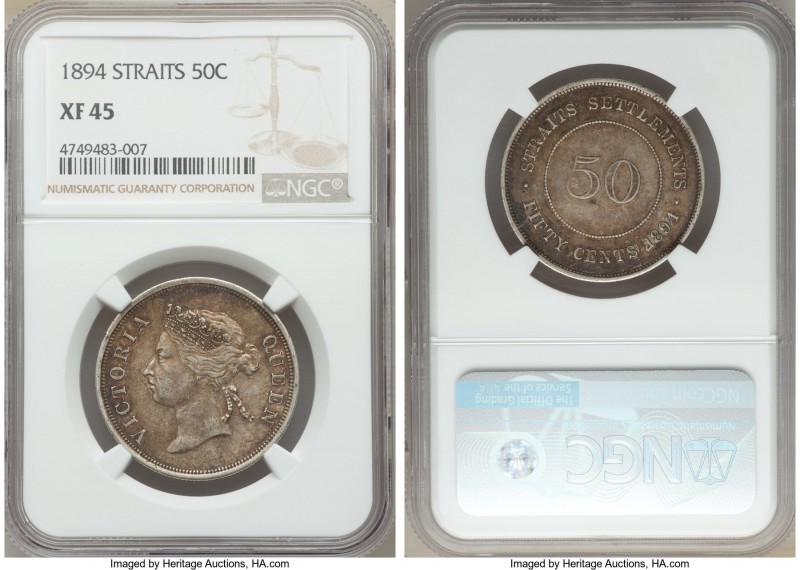 British Colony. Victoria 50 Cents 1894 XF45 NGC, KM13.

HID09801242017