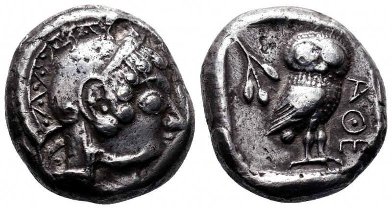 ATTICA. Athens. Ca. 510-480 BC. AR tetradrachm, Full Crest. Head of Athena right...