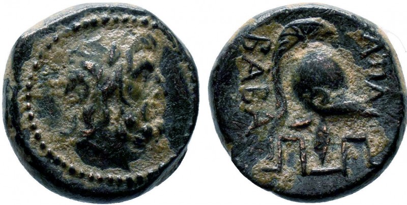 PHRYGIA. Apameia. Ae (133-48 BC). 
Obv: Laureate head of Zeus right.
Rev: ΑΠΑ… B...