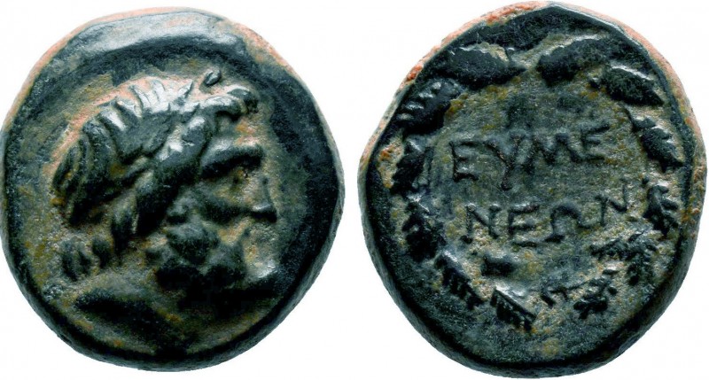 PHRYGIA. Eumeneia. Ae (Circa 200-133 BC).
Obv: Laureate head of Zeus right.
Rev:...